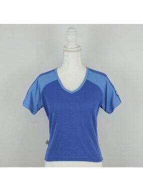 Zoic Roxy Women's Medium Blue V-Neck Short Sleeve Performance Cycling Jersey